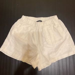 Brandy Melville white linen shorts one size